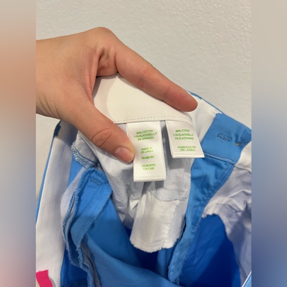 NWT Lilly Pulitzer Kelly Stretch Pants Zanzibar Blue Women’s Size 8 - Picture 6 of 6